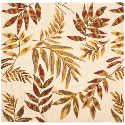 Soho Hand Tufted Wool & Viscose Pile Floral Rug in Beige