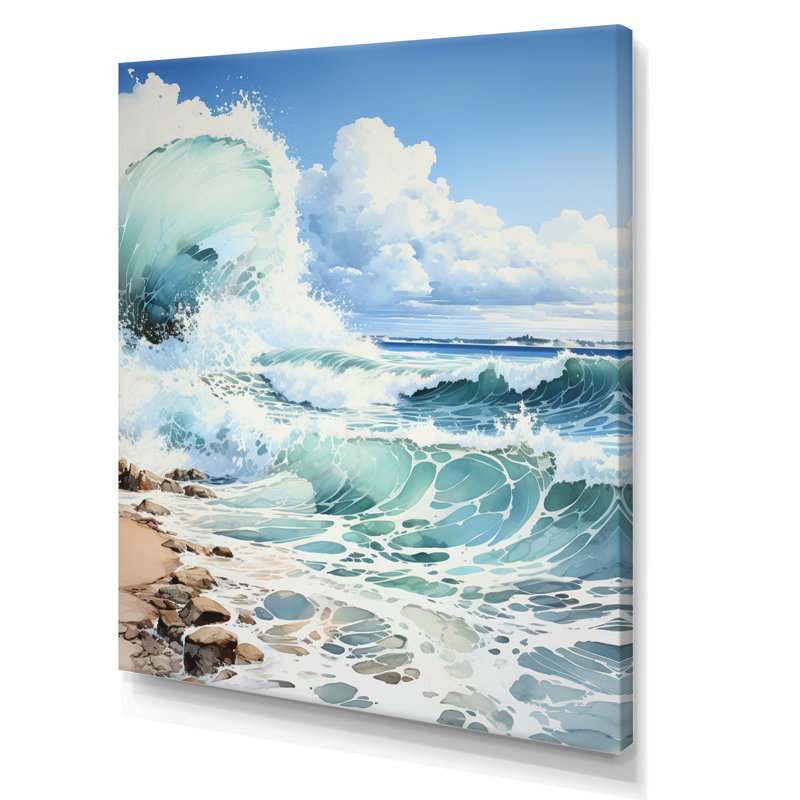 Chert Florida Ocean Serenity sur impression sur toile, H 32 po x l 16 po x P 1 po, Toile tendue