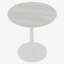 Table basse de 27,6 pouces de style Mid-Century moderne, pouvant accueillir de 2 à 4 personnes, dotée d'un plateau rond en marbre veiné de blanc, parfaite pour divers espaces.