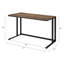 Bureau d'écriture polyvalent en noyer et avec port USB pour un travail efficace-1709118404