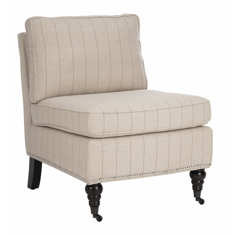 Fauteuil de chambre de 24 po de largeur, Lin 100% lin beige