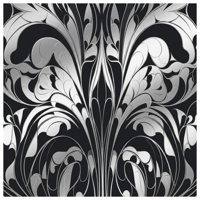 Housses de couette damassées noires et blanches
