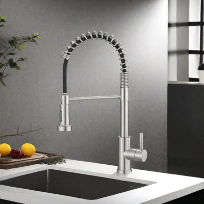 Robinet de cuisine extractible à poignée simple
