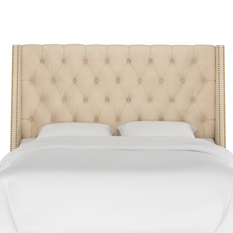 Crosston Upholstered Headboard, California King, Classic Pearl Performance Velvet, Velvet