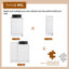Meuble-lavabo autoportant 32 po avec lavabo en céramique Art Black et 1 petite armoire de rangement, portes à fermeture douce, blanc brillant, contreplaqué (KD-Packing)
