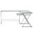 Techni Mobili L-Shaped Tempered Glass Top Computer Desk With Pull Out Keyboard Panel