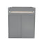 Lit mezzanine double en bois avec garde-robe et bureau à 2 tiroirs avec armoire, gris-1506538528