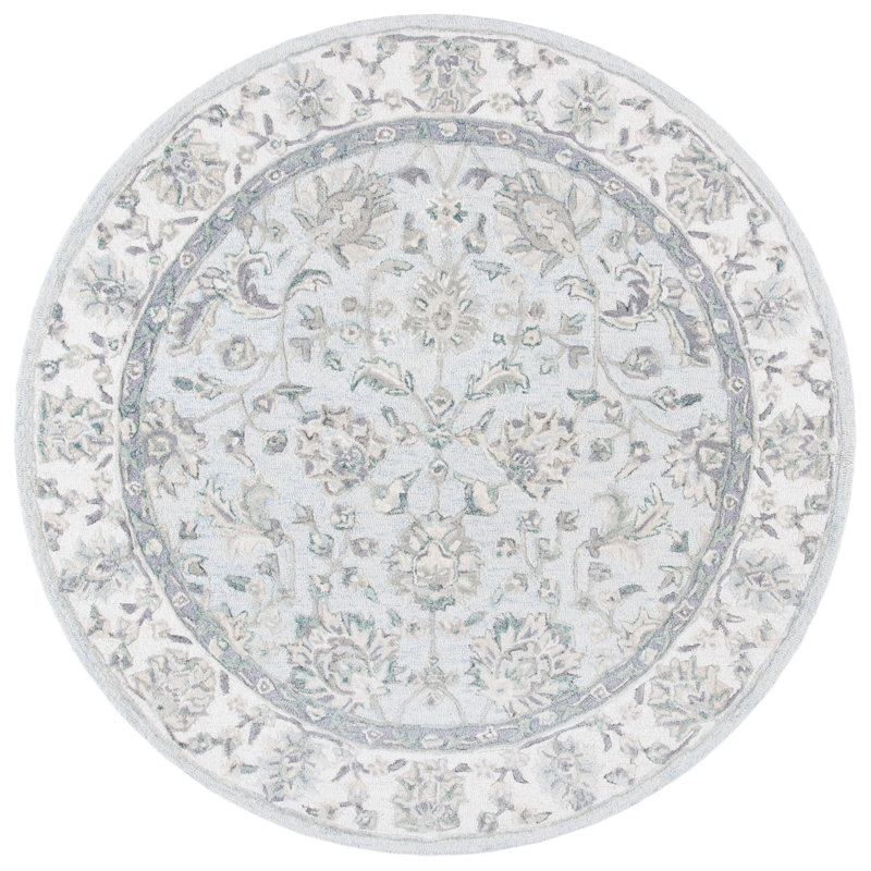Trebino Hand Tufted Wool Oriental Rug, Round 6'