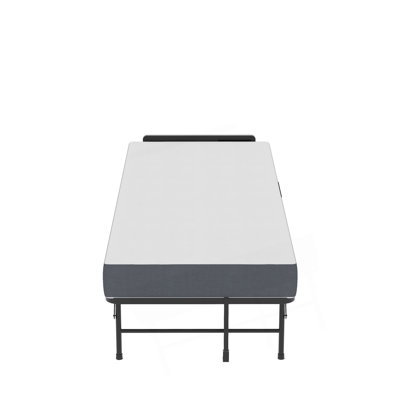 75" Folding Bed With Adjustable Headboard & 5" Memory Foam, Space Saving Rollaway Guest Bed For Tall People, Portable Twin Cot On Wheels, Easy Assembly