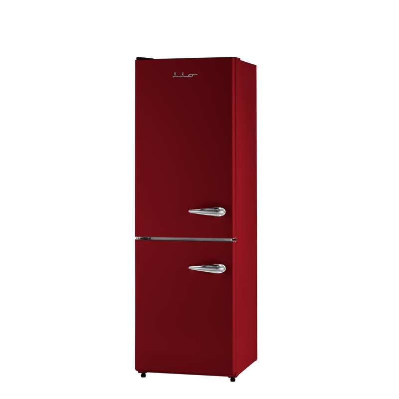 Réfrigérateur à congélateur inférieur 23 pi cu 11 pi Retro, Gauche, Rouge