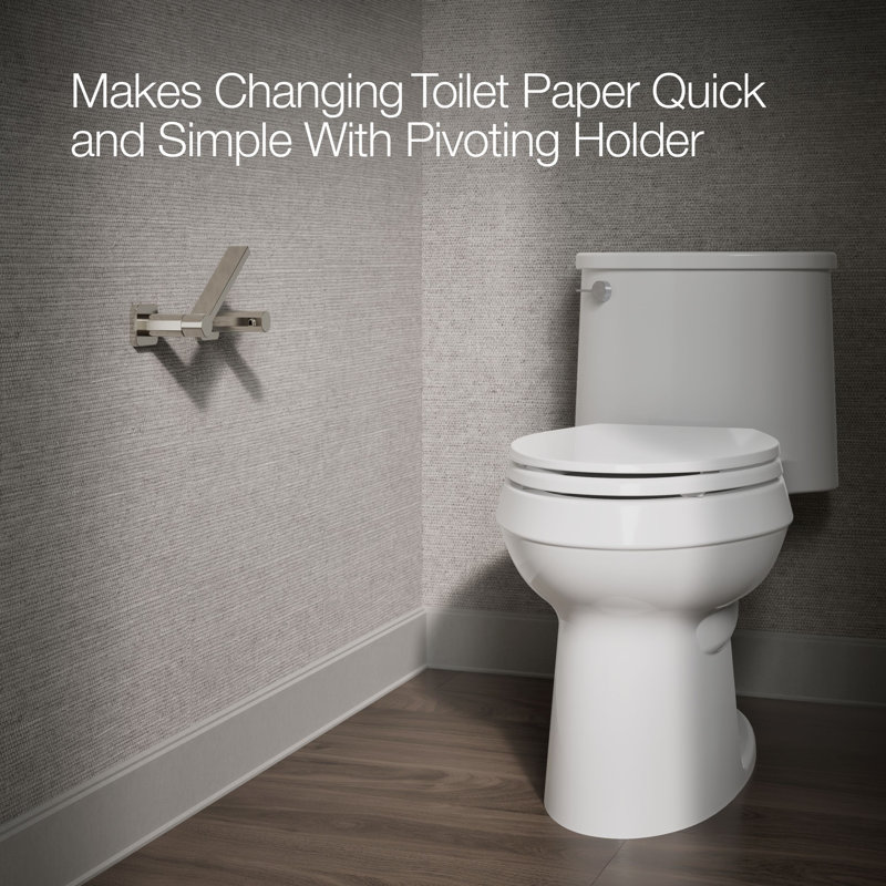 Parallel™ Pivoting Toilet Paper Holder, Wall-Mount Bathroom Toilet Paper Holder, Polished Nickel