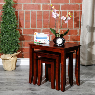 Cherry Nesting Table 3 - Functional Tables For Showcase Sign Unit