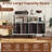 Large Record Player Stand Cabinet With Built-in Power Outlet Open Shelves