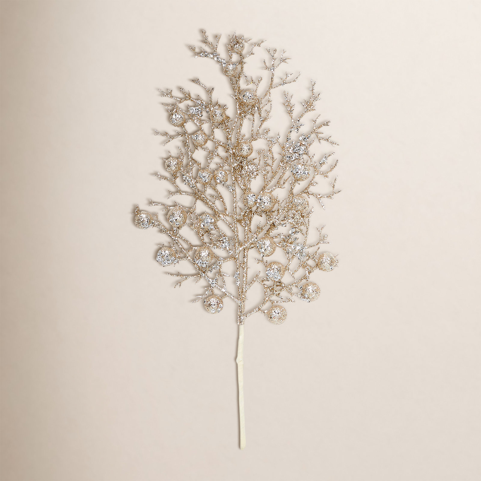 Glitter Berry Floral Stems, Champagne