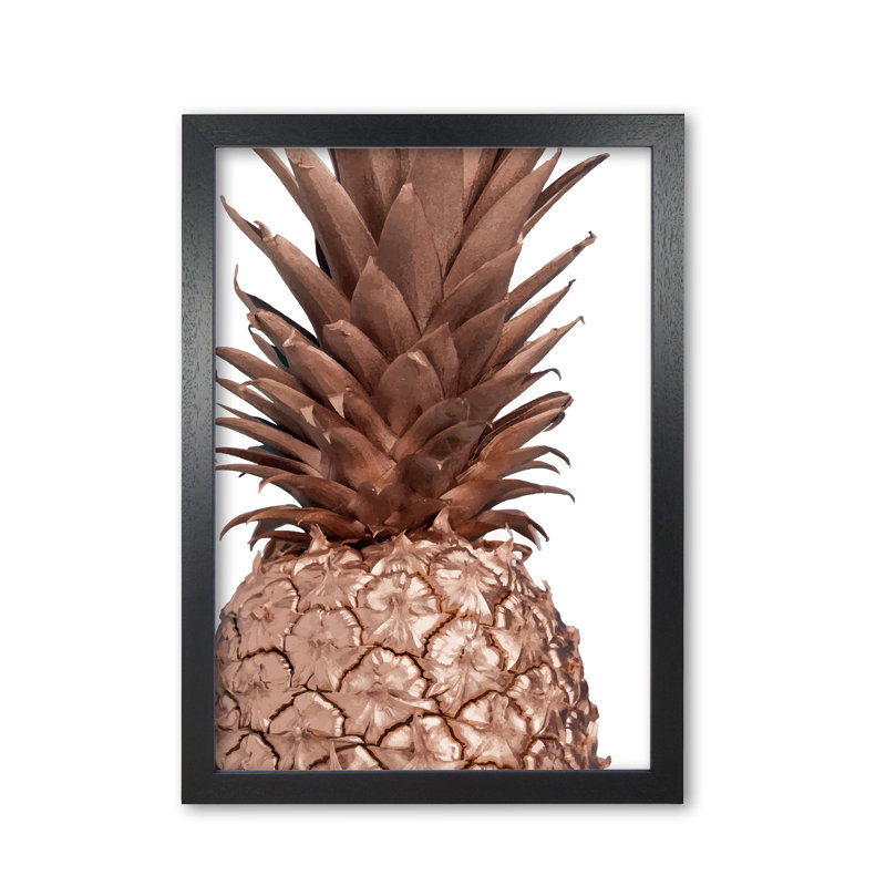 Pineapple - Print, Black Grain Frame, 60 cm H x 42 cm W x 5 cm D