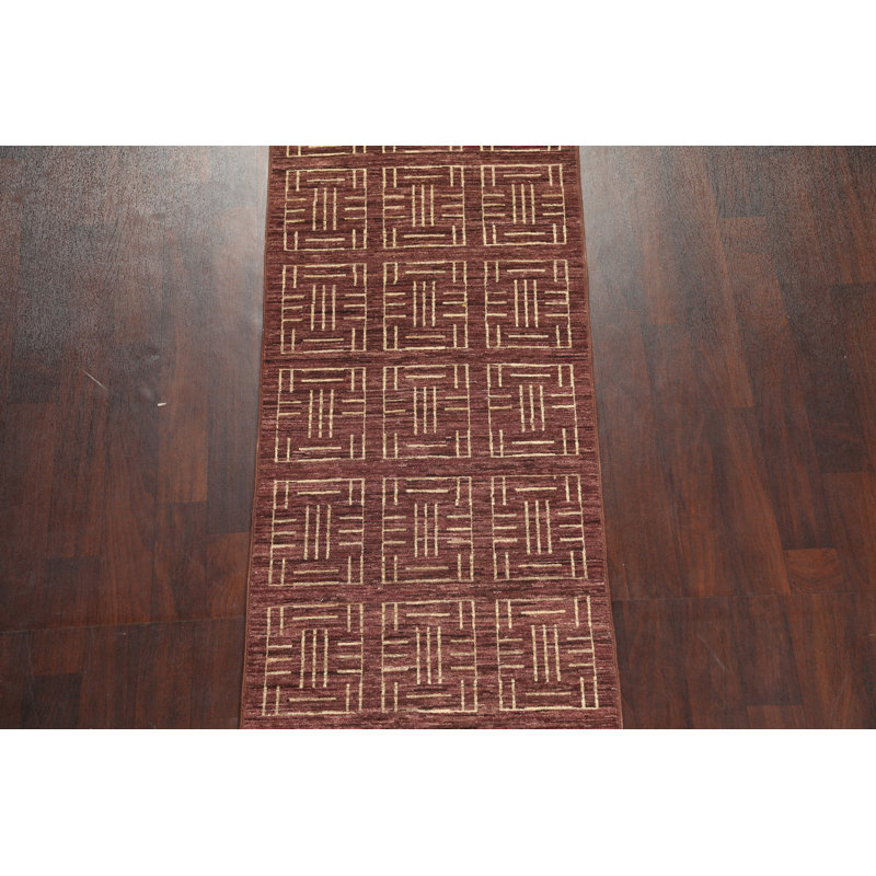 Brown Gabbeh Oriental Runner Rug 3x10
