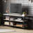 63" W TV Stand for 70 Inch TVs with 3-Tier Open Storage Shelves, Industrial Entertainment Center with Metal Frame, Modern Media Console for Living Room, Gaming Room -607325836