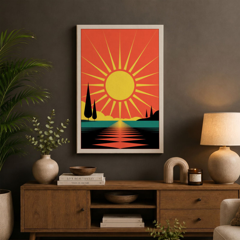 Print, 24x16 - 61.0 x 40.6 cm, Teal Border