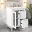 Meuble-lavabo de salle de bain avec lavabo, tiroirs doubles, porte et tablette réglable pour un rangement efficace et une conception moderne-1370372126
