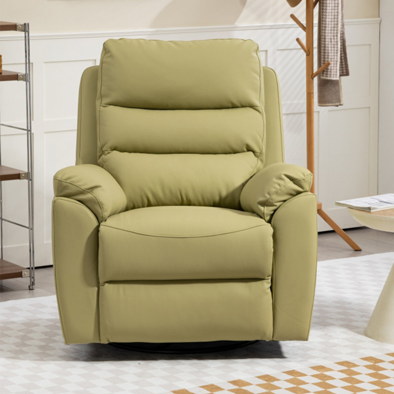 Fauteuil inclinable fonctionnel en cuir artificiel Home Casual, Vert jaunâtre