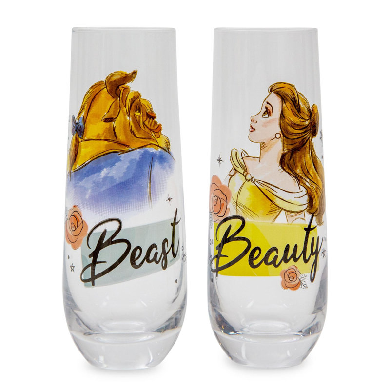 2 pièces 9 oz. Ensemble de verres en flûte de verre