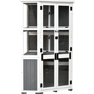 Garden Shed And Mini Greenhouse - Polycarbonate Panels, Waterproof, Lockable, Gray For Outdoor Living Space Wood & , Transparent Adjustable Foot Pads, Backyard Plants