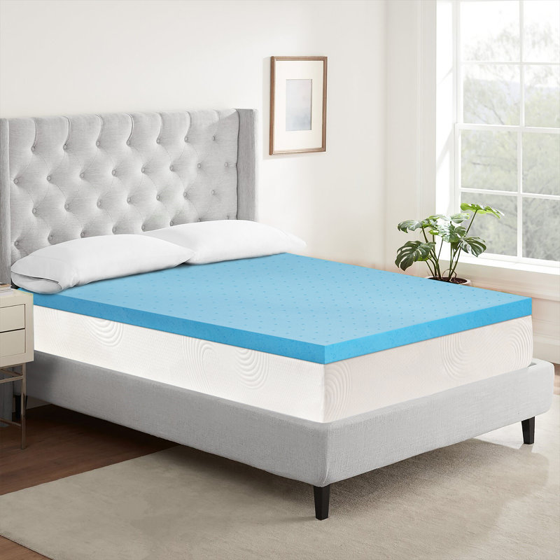 Towle 2'' Gel Memory Foam Mattress Topper, Extra Long Twin 