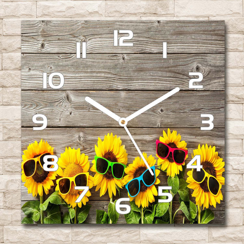 Jonilee Glass Wall Clock, White