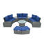 Ensemble de canapé modulaire d'extérieur en rotin 10 pièces, ensemble de conversation en osier PE pour combinaison libre, bleu-365626974