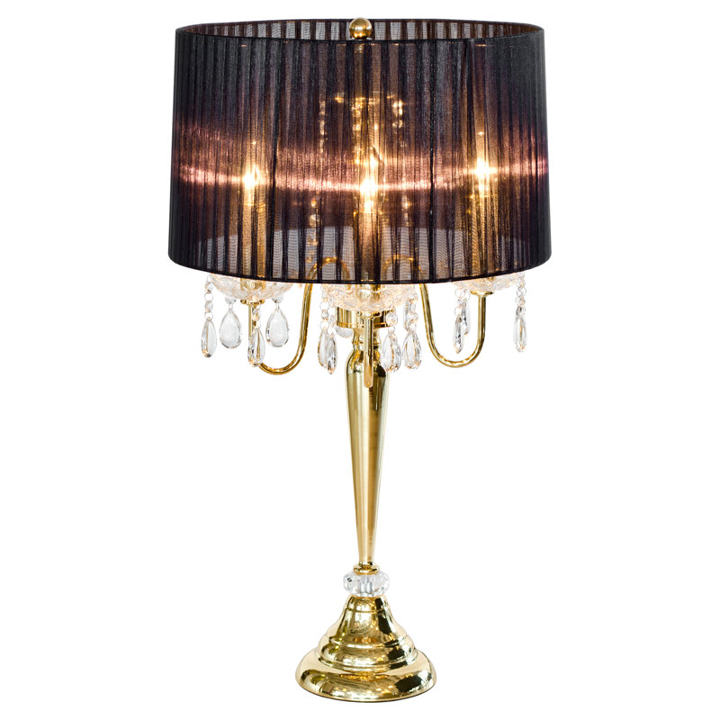 Laurent 76cm Table Lamp, Gold, Black