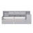 L-shape Gray Daybed With Storage And Study Desk, Stable Frame Space Design For Small Office 3 Cabinets, 2 Drawers, Versatile Desk Multifunctional Bed-1232537403