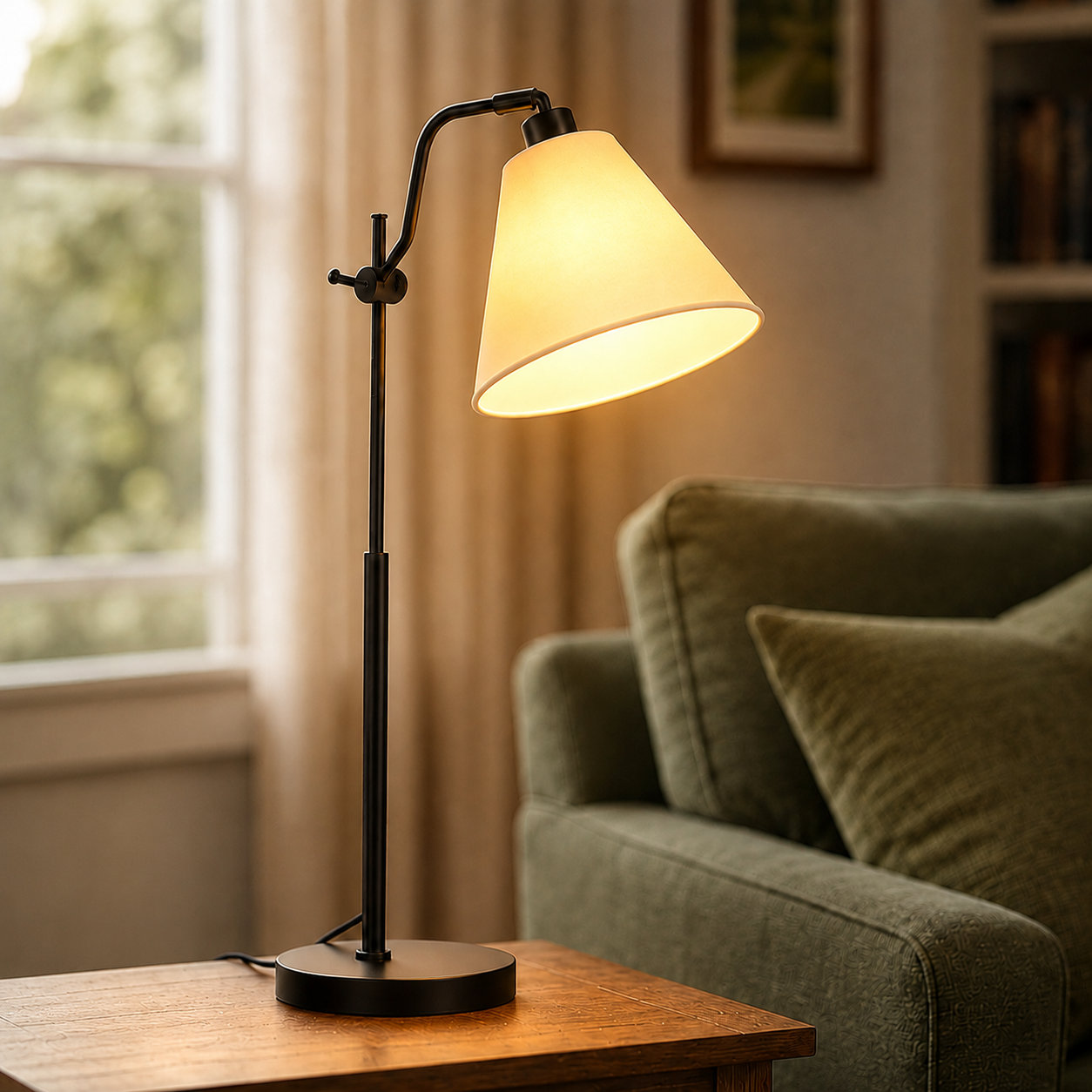 Adjustable Table Lamp, Matte Black