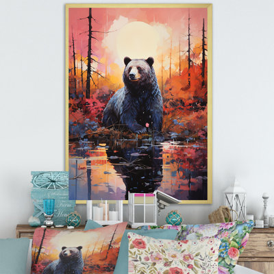 «A Bear In A Dreamy Retreat», reproduction sur toile