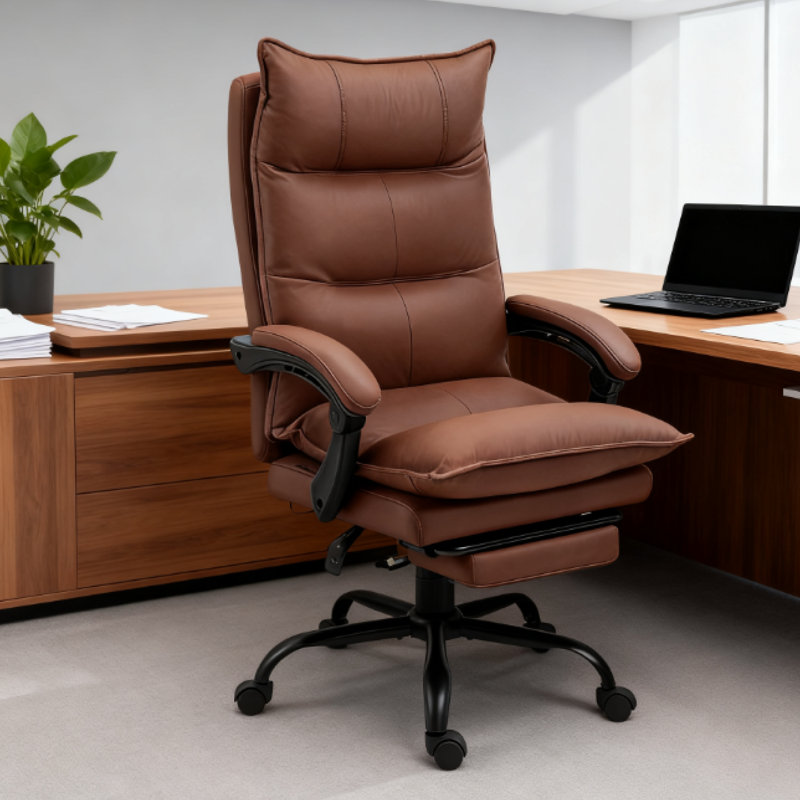 Fauteuil inclinable ergonomique de qualité supérieure avec massage par vibration et repose-pieds pour une détente et un confort ultimes au bureau à domicile