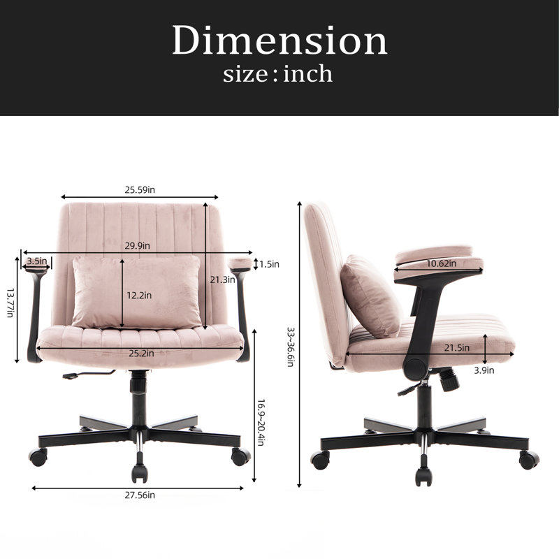 Fauteuil de bureau Criss Cross, Rose