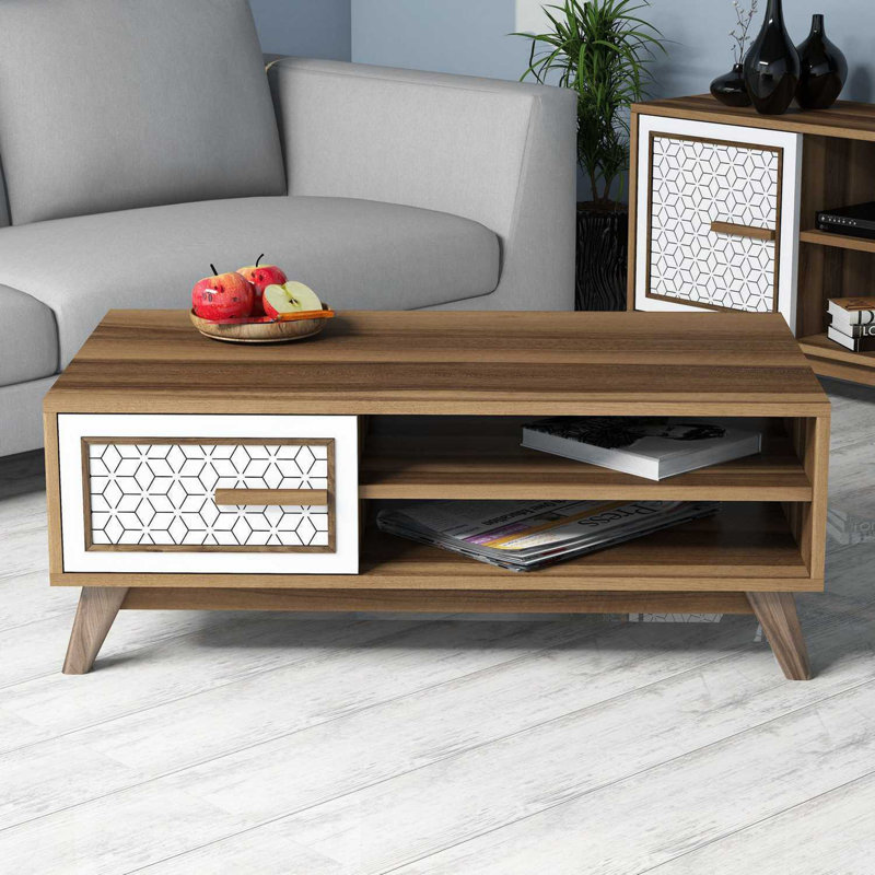 Cronin Four Leg Coffee Table, White