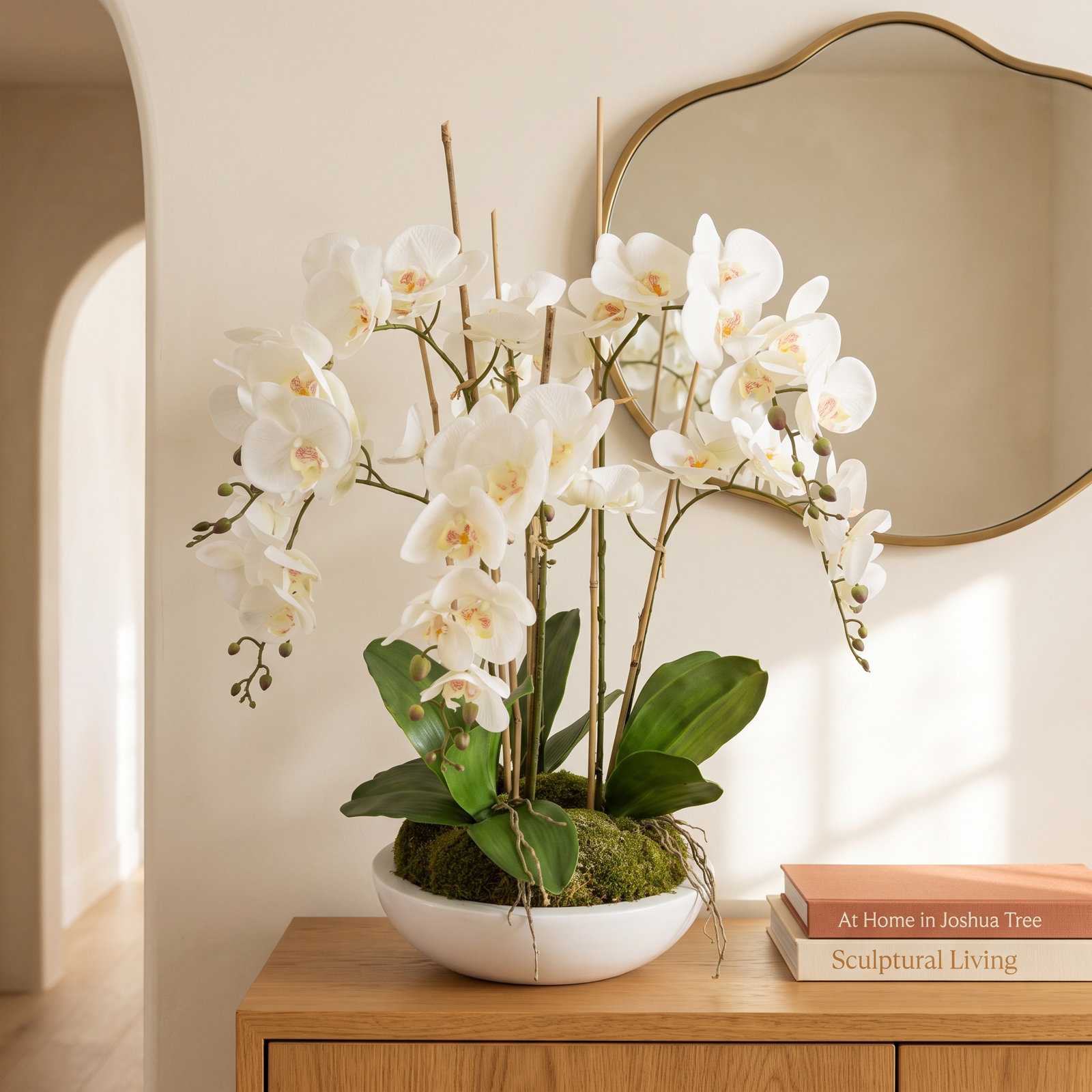 Orchid Floral Arrangement, 27"H x 26"W x 26"D