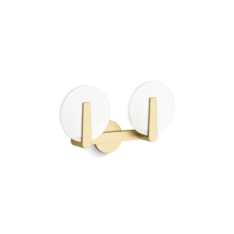 Hint Two-Light Sconce, Brushed Brass