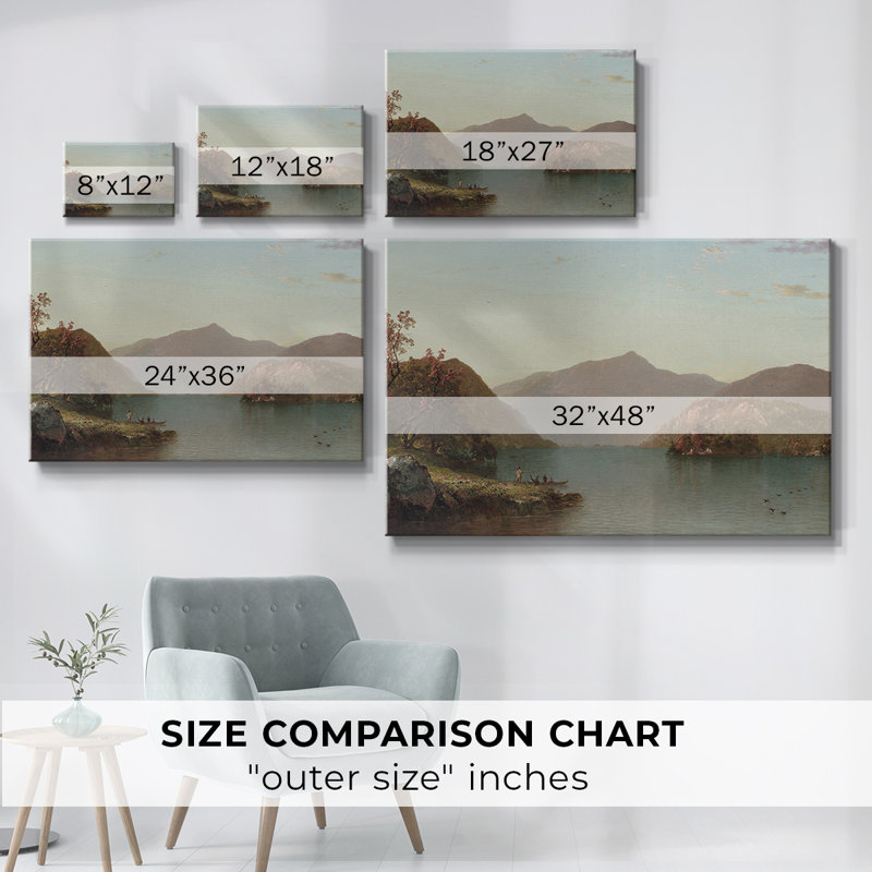 Paysage rétro - MIX, H 13 po x l 19 po x P 1,5 po, Toile tendue