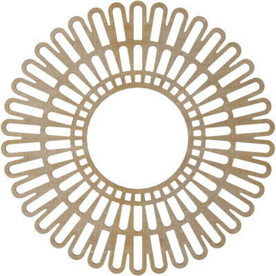 28"OD x 10 3/8"ID x 1/4"T Cornelius Wood Fretwork Pierced Ceiling Medallion, Birch