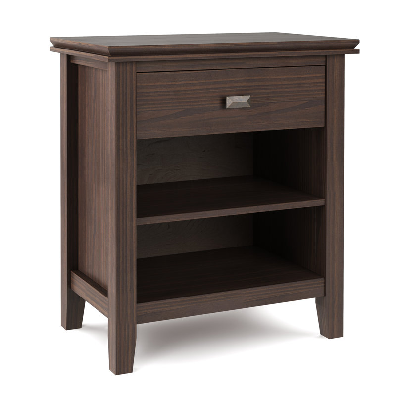 Bedside Table, Dark Brown