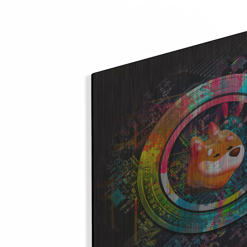 Art mural en métal Lark Manor ™ «Bonk Crypto Power» par Epic Portfolio, H 12 po x l 12 po