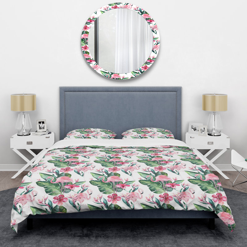 Ensemble de housse de couette Tropical Floral Summer - Animaux - Microfibre de polyester