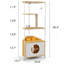Tour d'angle pour chat, arbre à chat avec poteau à griffer, maisonnette pour chat avec poste d'alimentation et plateformes d'escalade, meubles pour animaux domestiques pour chats