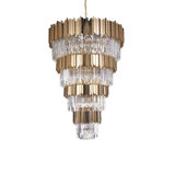 Shapiro 42-Light 4-Tier Chandelier with Clear Crystal Accents