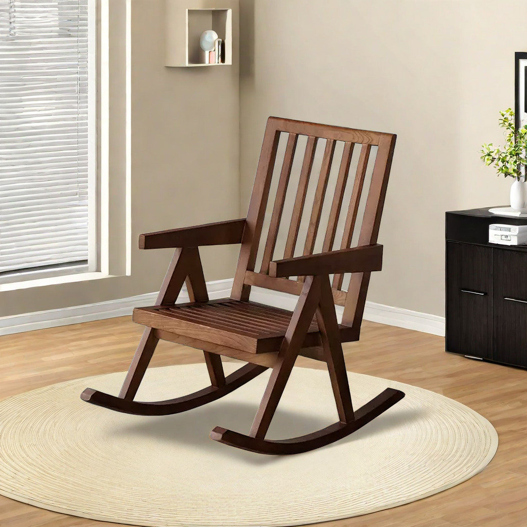 Comfort Zone Furniture.e Elegant Modern Ash Wood Rocking Chair Solid ...