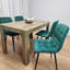 Dining Set of 4 Dining Table and 4 Velvet Chairs Dining Room Furniture-911600-18525241