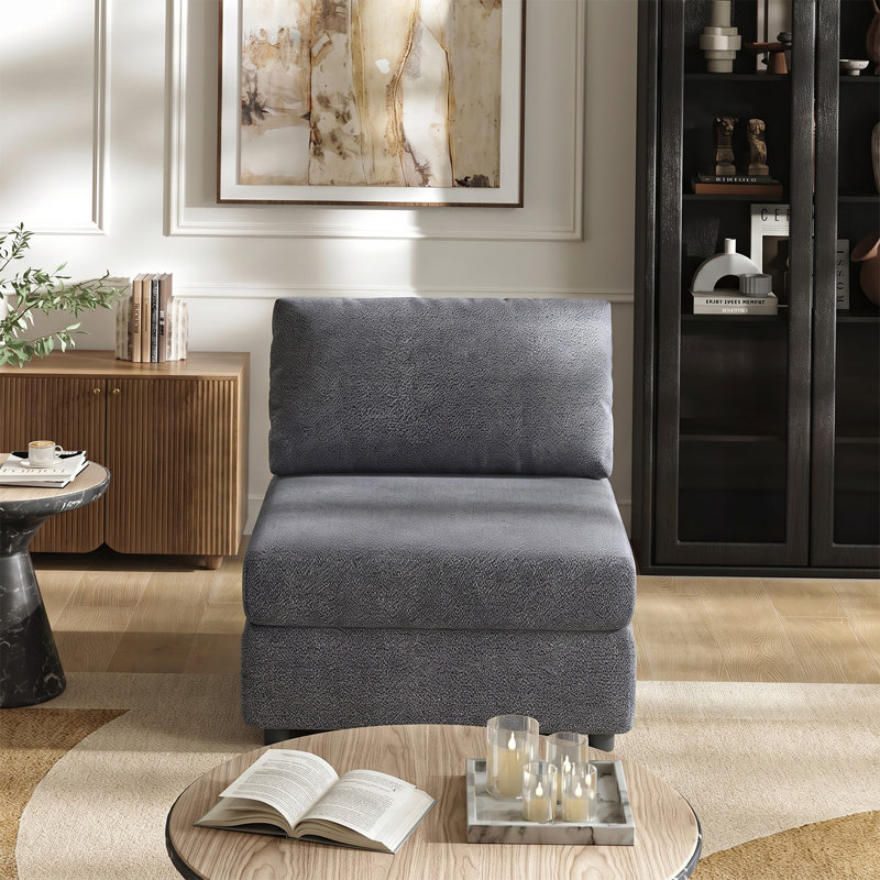 Chaise sans accoudoirs Harriman, Gris
