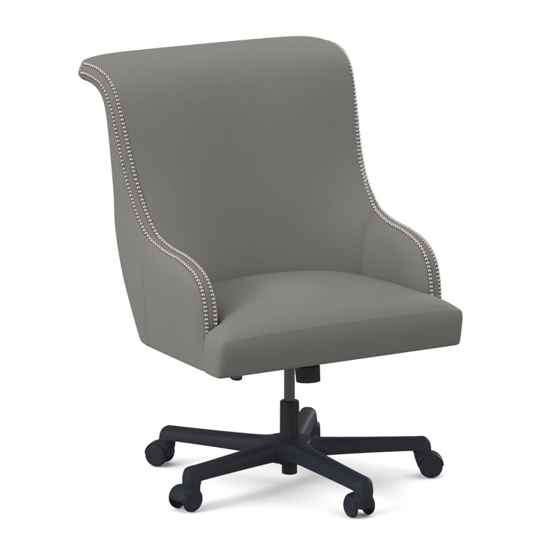 Madison Executive Chair, Polished Nickel Small, Fizz Ivory