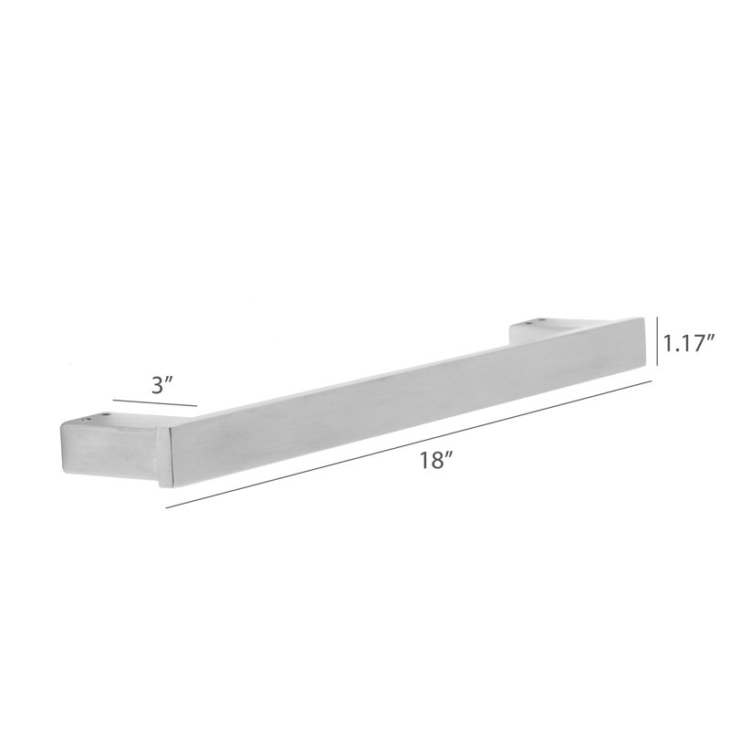 Barre à serviettes murale 18", Nickel brossé
